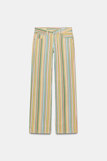 Rainbow Striped Jeans