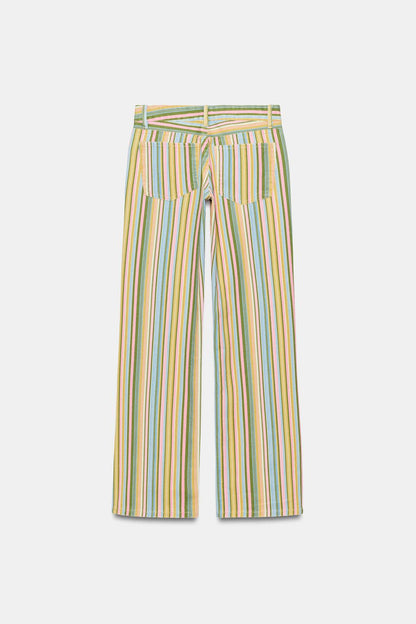 Rainbow Striped Jeans