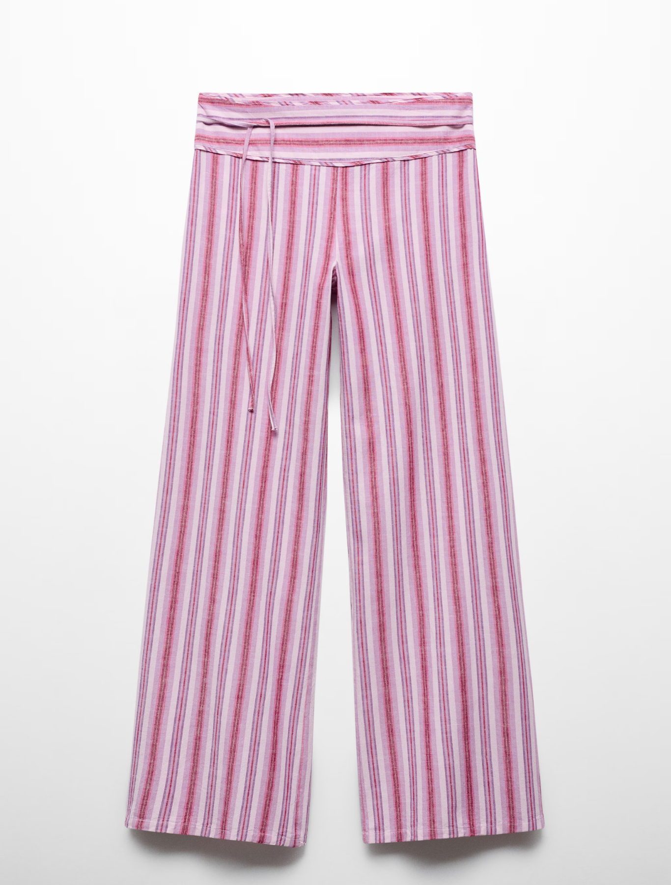 Striped Wide Leg Linen Pants