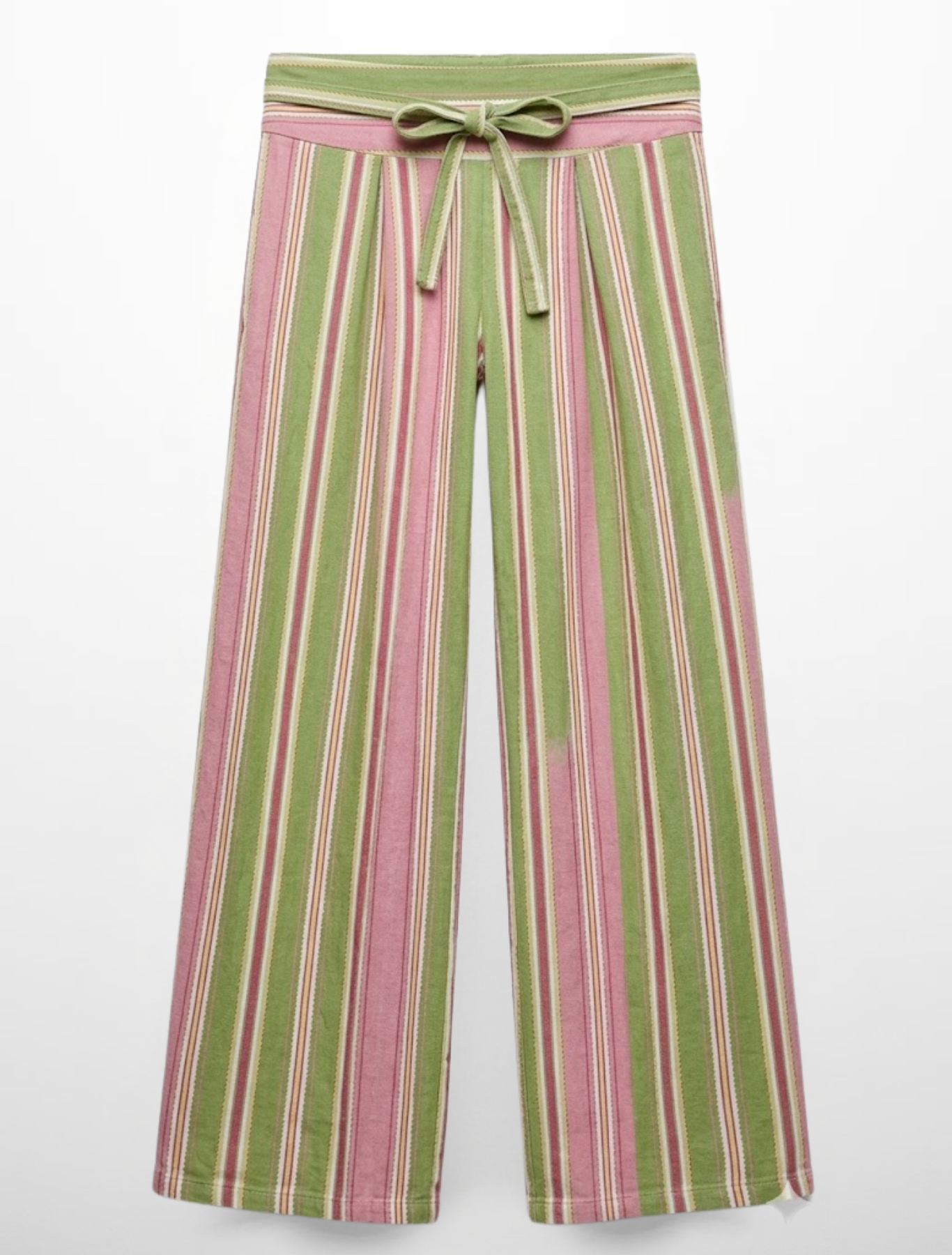 Striped Wide Leg Linen Pants
