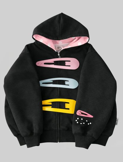 Hair Clip Hoodie