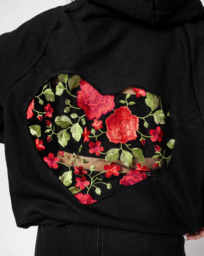 Floral Heart Hoodie